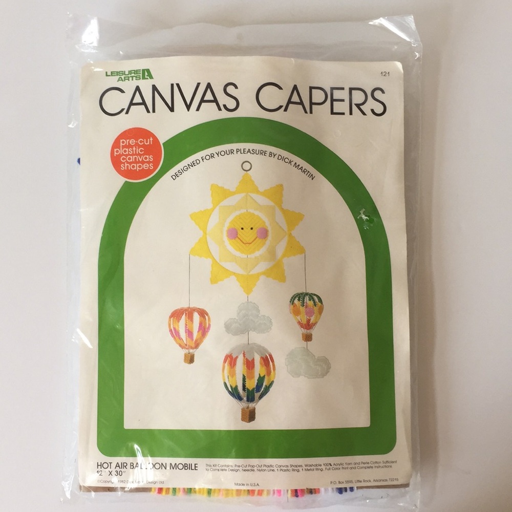 Vintage 1980's Hot Air Balloon Sun Mobile Craft